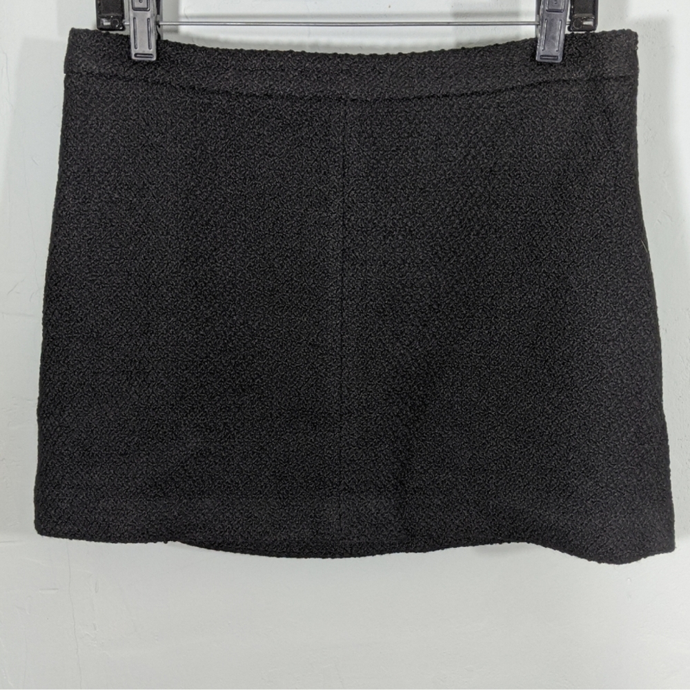 Theory Women's 8 Wool Blend Short Black Skirt